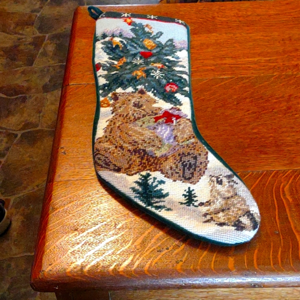 Needlepoint Christmas Stocking